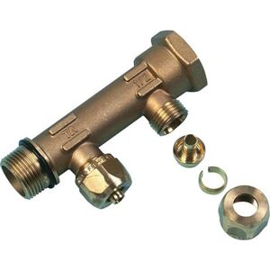 Uponor Fordelerrør 3/4", 2 Afgreninger Med 15 Mm Omløber Uponor Fordelerrør 3/4", 2 Afgreninger Med 15 Mm Omløber