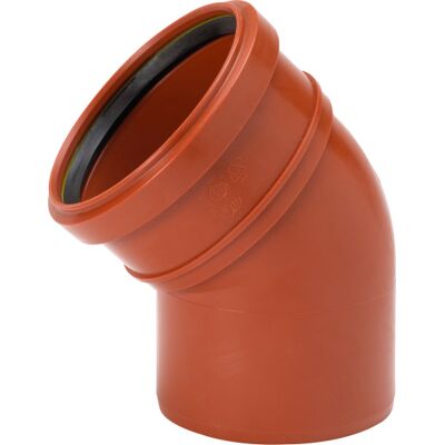 Uponor 110 mm 45° PP kloakbøjning - Rørbøjning Uponor 110 mm 45° PP kloakbøjning - Rørbøjning