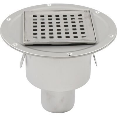 Blücher Justerbart Boligafløb Square - 75mm udløb - 145x145mm - AISI316L Afløb Blücher Justerbart Boligafløb Square - 75mm udløb - 145x145mm - AISI316L Afløb