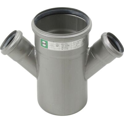 Blücher Dobbelt Grenrør 45°, Ø110/50mm Blücher Dobbelt Grenrør 45°, Ø110/50mm