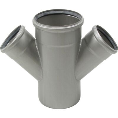 Blücher Dobbelt Grenrør 45°, Ø110/75mm Blücher Dobbelt Grenrør 45°, Ø110/75mm