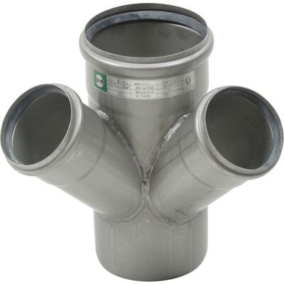 Blücher Dobbelt Grenrør 45°, Ø110/75mm Blücher Dobbelt Grenrør 45°, Ø110/75mm