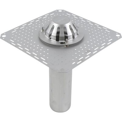 Blücher Tagafløb Til Selvfald-Tag: Tagpap-Flange: 400x400mm- Ø110mm Blücher Tagafløb Til Selvfald-Tag: Tagpap-Flange: 400x400mm- Ø110mm