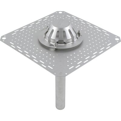 Blücher Tagafløb Til Vakuum-Tag: Tagpap-Flange: 400x400mm-Udløb: Ø50mm Blücher Tagafløb Til Vakuum-Tag: Tagpap-Flange: 400x400mm-Udløb: Ø50mm