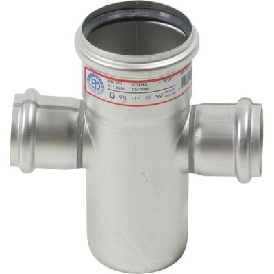 75 X 50 Mm X 87,5° Grenrør Dobbelt Syrefast Aisi316l Blücher 75 X 50 Mm X 87,5° Grenrør Dobbelt Syrefast Aisi316l Blücher