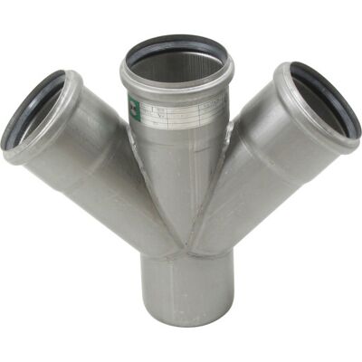 75 X 75 Mm X 45° Grenrør Dobbelt Syrefast Aisi316l Blücher 75 X 75 Mm X 45° Grenrør Dobbelt Syrefast Aisi316l Blücher
