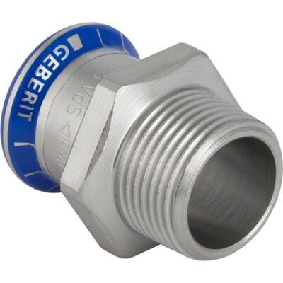 Geberit Mapress Rustfri Overgangsnippel Til Brugsvand 22 Mm X 1/2" Geberit Mapress Rustfri Overgangsnippel Til Brugsvand 22 Mm X 1/2"