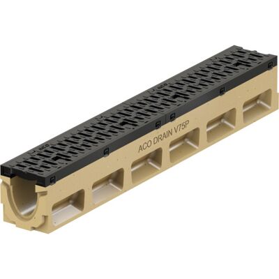 Aco Powerdrain V75p 1000 Mm Rende 10 M/stbj.Rist, U/udløb, 90 T Aco Powerdrain V75p 1000 Mm Rende 10 M/stbj.Rist, U/udløb, 90 T