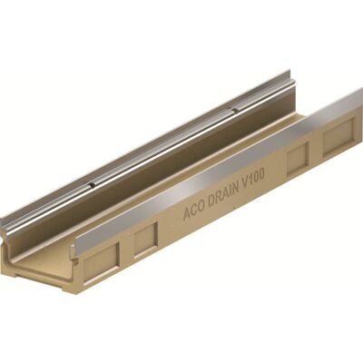 Aco V100s 1000 X 60 Mm Rende Med Galvaniseret Karm, U/udløb/rist Aco V100s 1000 X 60 Mm Rende Med Galvaniseret Karm, U/udløb/rist