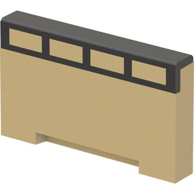 Aco V100g Lukket Endevæg Til V100g 100 Mm Render M/stbj.Karm Aco V100g Lukket Endevæg Til V100g 100 Mm Render M/stbj.Karm