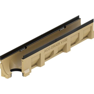Aco V150g 1000 Mm Rende 0.0.2 M/støbejernskarm/udløb, Uden Rist Aco V150g 1000 Mm Rende 0.0.2 M/støbejernskarm/udløb, Uden Rist