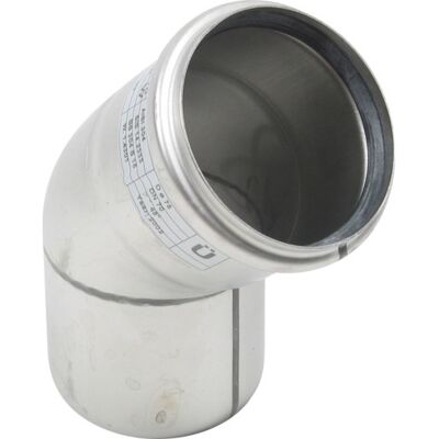 Ø 75 Mm X 45° Bøjning Syrefast Aisi316l/en1.4404 Blücher Ø 75 Mm X 45° Bøjning Syrefast Aisi316l/en1.4404 Blücher