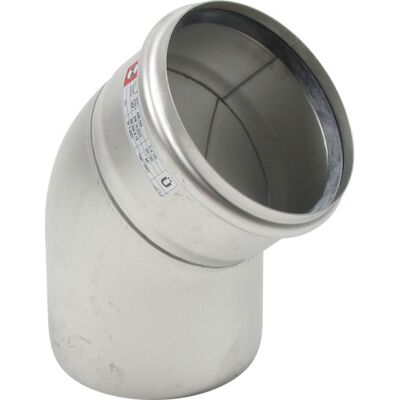 Ø 160 Mm X 45° Bøjning Syrefast Aisi316l/en1.4404 Blücher Ø 160 Mm X 45° Bøjning Syrefast Aisi316l/en1.4404 Blücher