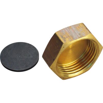 Ezze Messing Slutmuffe, 3/8" Ezze Messing Slutmuffe, 3/8"