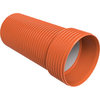 Uponor Rib2 250/220 X 3000 Mm Pp-Rør M/muffe, Sn8, U/gummiring Uponor Rib2 250/220 X 3000 Mm Pp-Rør M/muffe, Sn8, U/gummiring