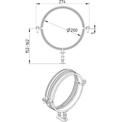 Blücher Rørbærer Med Epdm, Ø200mm Blücher Rørbærer Med Epdm, Ø200mm