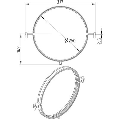Blücher Rørbærer Med Epdm, Ø250mm Blücher Rørbærer Med Epdm, Ø250mm