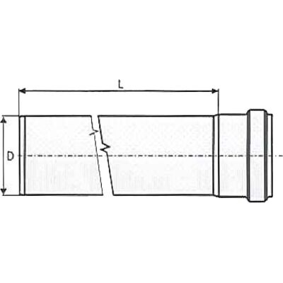 75 X 750 Mm Rør Med Muffe Rustfri Afløb Aisi304 Aco 75 X 750 Mm Rør Med Muffe Rustfri Afløb Aisi304 Aco