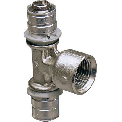 Uponor MLC pres T-stykke 20-3/4-20 - til gulvvarme, varmtvand, radiatorer Uponor MLC pres T-stykke 20-3/4-20 - til gulvvarme, varmtvand, radiatorer