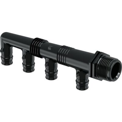 Uponor Q&e; Fordelerrør Nippel Ppsu G3/4"Mt 4x16 C/c45+2x35mm Uponor Q&e; Fordelerrør Nippel Ppsu G3/4"Mt 4x16 C/c45+2x35mm