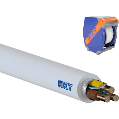 NKT 450 Meter Kabel Exlq Xtra Dca 3g2,5 Hvid, 90°, Qaddy 450 NKT 450 Meter Kabel Exlq Xtra Dca 3g2,5 Hvid, 90°, Qaddy 450
