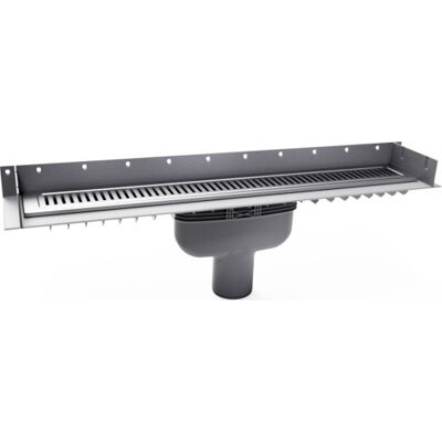 Purus Line Komplet Gulvafløb, 1000 Mm, Ø75 Mm, Rustfrit Stål Purus Line Komplet Gulvafløb, 1000 Mm, Ø75 Mm, Rustfrit Stål