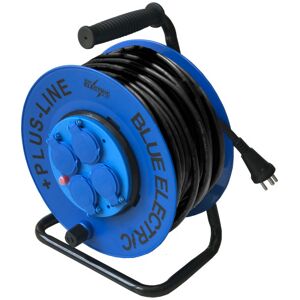 Blue Electric Plus-Line Kabeltromle, 40 M, Blå