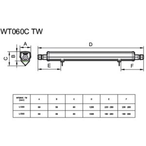 Philips Ledinaire Industriarmatur Wt060c 5600 Lm, 840, 46w, Tw1, 1500 Mm