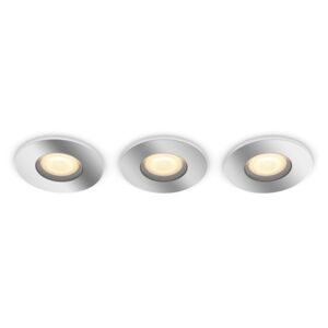 3 Stk Philips Hue Adore Indbygningsspot, 3-Pak I Krom