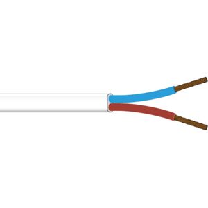 NKT H03VVH2-F 2X0,75 Hvid - Elektrisk Kabel NKT H03VVH2-F 2X0,75 Hvid - Elektrisk Kabel
