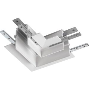 Slv 48v Track L-Samlestykke Til Indbygningsskinne, Venstre, Hvid Slv 48v Track L-Samlestykke Til Indbygningsskinne, Venstre, Hvid