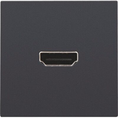 Niko Hdmi Udtag Connector For Stikmontering, Antrasit Niko Hdmi Udtag Connector For Stikmontering, Antrasit