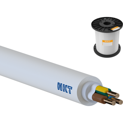 NKT 300 Meter Kabel Hjx/noiklx Xtra B2ca 3g1,5 B300, Hvid NKT 300 Meter Kabel Hjx/noiklx Xtra B2ca 3g1,5 B300, Hvid