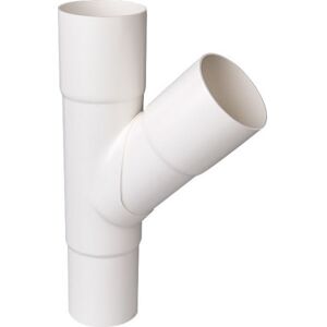 Plastmo 60° Grenrør I Hvid Med Ø75 Mm Nedløb Plastmo 60° Grenrør I Hvid Med Ø75 Mm Nedløb