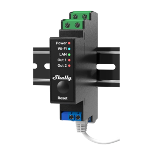 Shelly Pro 2pm Wifi Relæ/jalousi 2 Kanaler Effektmåling 230v