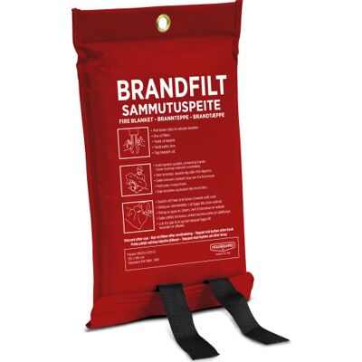 Housegard Brandtæppe, Rød, Silikonbelagt, 120x120 Cm Housegard Brandtæppe, Rød, Silikonbelagt, 120x120 Cm