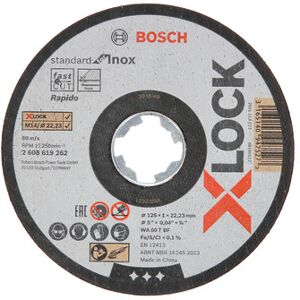 Bosch X-Lock Skæreskive Stdi, 125 X 1,0 Mm, Inox