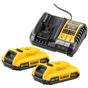 Dewalt 18v Xr Batterisæt, 2 X 18 V/2,0 Ah Og Lader