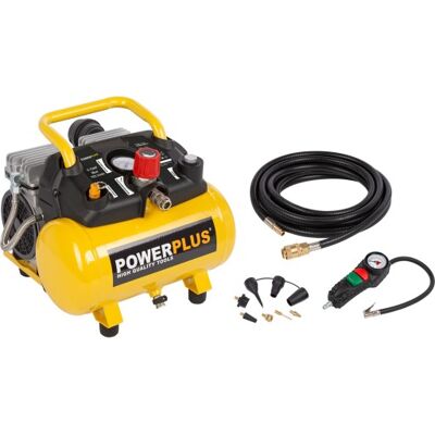 Powerplus POWX1724S Luftkompressor - Stilfuld 750W - 6L Tank Powerplus POWX1724S Luftkompressor - Stilfuld 750W - 6L Tank