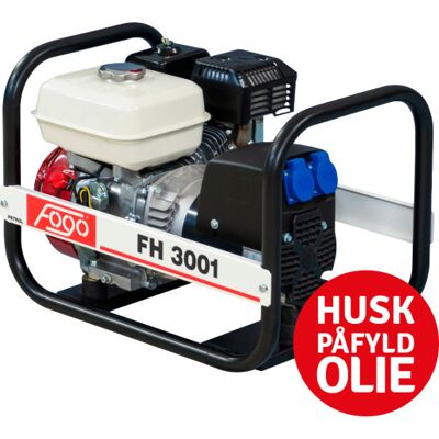 Fogo Honda Generator 230V - 3,0kW - Bærbar Fogo Honda Generator 230V - 3,0kW - Bærbar