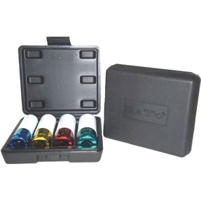 Bato Krafttopsæt 1/2" 17 - 22 Mm, 4 Dele, Plastbelagt Bato Krafttopsæt 1/2" 17 - 22 Mm, 4 Dele, Plastbelagt