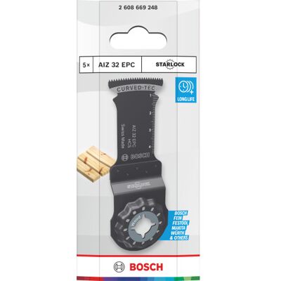Bosch Starlock Hcs Savklinge Aiz32epc, 50 Mm, Træ, 5 Stk. Bosch Starlock Hcs Savklinge Aiz32epc, 50 Mm, Træ, 5 Stk.