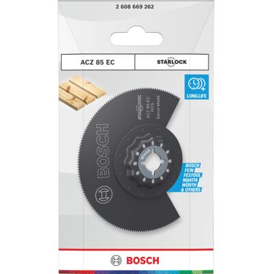 Bosch Starlock Hcs Savklinge Acz85ec, Halvrund 85 Mm, Træ Bosch Starlock Hcs Savklinge Acz85ec, Halvrund 85 Mm, Træ