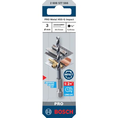 Bosch Hss-G Impact Metalbor, 3,0 Mm Bosch Hss-G Impact Metalbor, 3,0 Mm