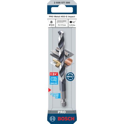 Bosch Hss-G Impact Metalbor, 8,0 Mm Bosch Hss-G Impact Metalbor, 8,0 Mm