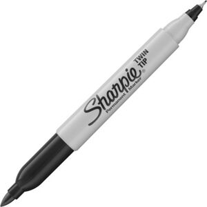 Sharpie Permanent Marker Twin Tip, Dobbeltsidet, Sort Sharpie Permanent Marker Twin Tip, Dobbeltsidet, Sort