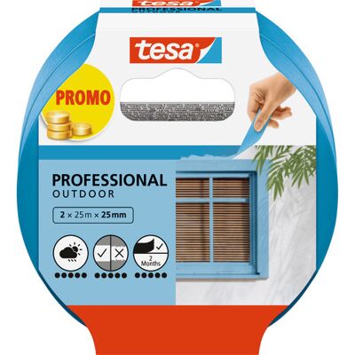 Tesa Afdækningstape, 25 Meter, 2 Stk. Tesa Afdækningstape, 25 Meter, 2 Stk.