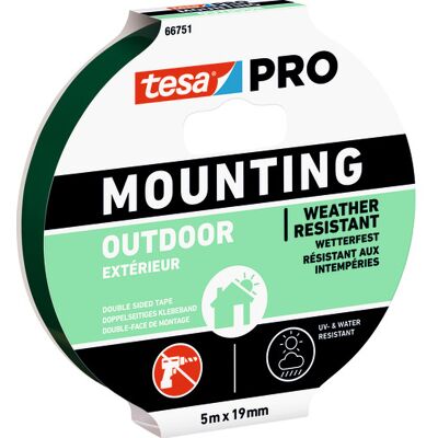 Tesa Pro Uv Dobbeltklæbende Monteringstape, 19 Mm, 5 Meter Tesa Pro Uv Dobbeltklæbende Monteringstape, 19 Mm, 5 Meter