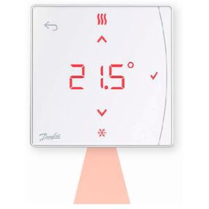 Danfoss Icon2 Sensor  Trådløs Rumtermostat Med Display Og Infrarød Gulvføler, Hvid