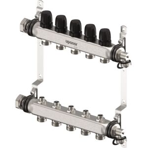 Uponor Vario S 1" Gulvvarme Fordelerør, 5 Kredse Uponor Vario S 1" Gulvvarme Fordelerør, 5 Kredse